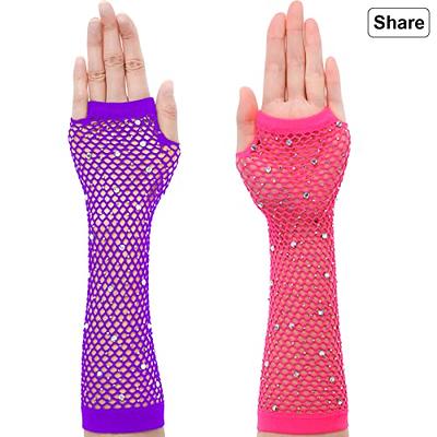 TecUnite 12 Pairs Fishnet Gloves Fingerless Neon Gloves for kids 80s Party  Costume Accessories Supplies (Diamond Style) - Yahoo Shopping