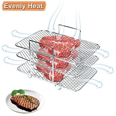 Air Fryer Rack For Ninja Dz201/dz401 Foodi Accessories Stainless Steel  Multi-layer Stackable Dehydr