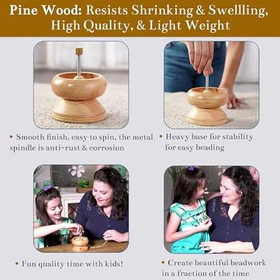 Wooden Bead Spinner Jewellery Making Seed Beading Stringing Spinner Bowl  DIY Kit