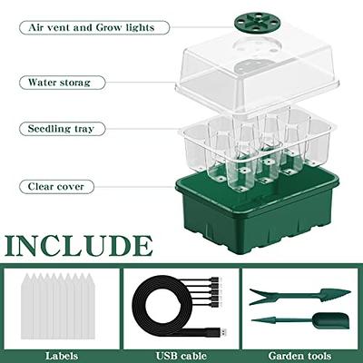 NBPLUS Seed Starter Tray with Grow Light, 5 Pack 60 Cells Seed Starter kit  with Humidity Dome and Base, Plant Seedling Trays Indoor Greenhouse  Gardening Germination kit - Yahoo Shopping