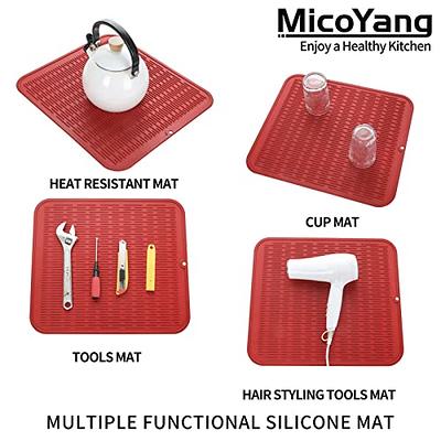 MicoYang Silicone Dish Drying Mat for Multiple Usage,Easy  clean,Eco-friendly,Heat-resistant Silicone Mat for Kitchen Counter or  Sink,Refrigerator or Drawer Liner Red XXL 24 inches x 18 inches - Yahoo  Shopping