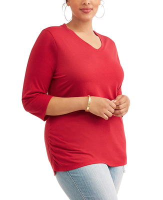 Plus Size Women's Thermal Crewneck Long-Sleeve Top by Comfort