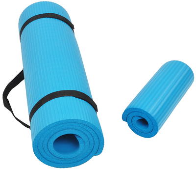 Balancefrom Gocloud 1 Extra Thick Exercise Yoga Mat With Carrying Strap,  Blue