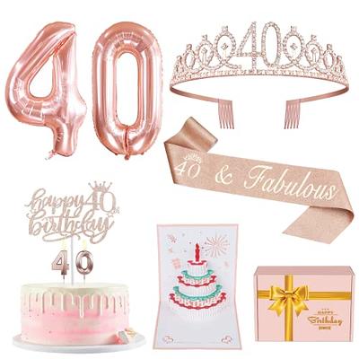 MEANT2TOBE 80th Birthday White/Pink Gifts for Women, Sash, Hat