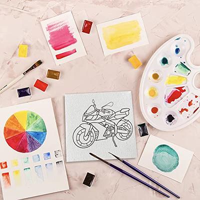 HQLESHUI 12 Pcs Pre Drawn Canvas for Painting for Kids, 4 x 4 Printed  Canvas to Paint Canvas Set for Painting First & Last Day of School Paint  Party Favor for Kid