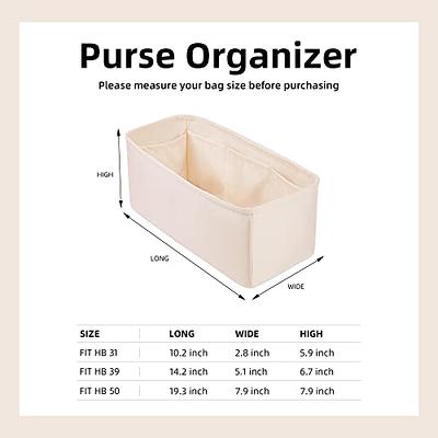 EsLuker.ly 2Pcs Felt Purse Organizer Insert with Zipper, Premium Microfiber  Handbag Shaper Tote Bag Organiser Insert Fit Toiletry Pouch 26 19 