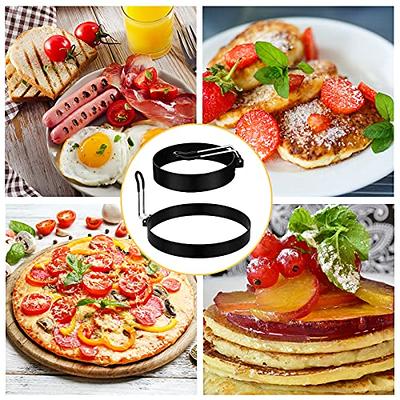 4 Stainless Steel Non-Stick Fried Egg Pancake Ring Molds