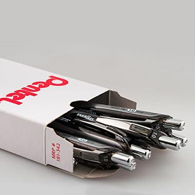 Pentel EnerGel RTX Rollerball Pens Fine Point 0.5mm Black Barrell Black Ink  Pack of 12 - Office Depot