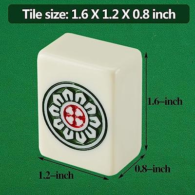 YINIUREN Chinese Mahjong Set Large 1.6-inch Mahjong Tiles 144 Melamine  Mahjong Tiles Set