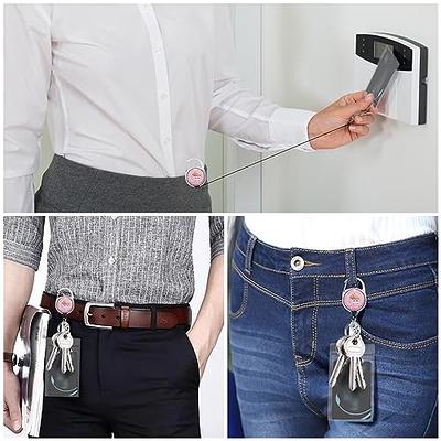  MJFloria ID Badge Holder Retractable Reel, Cute Badges Clip  Vertical Card Holders