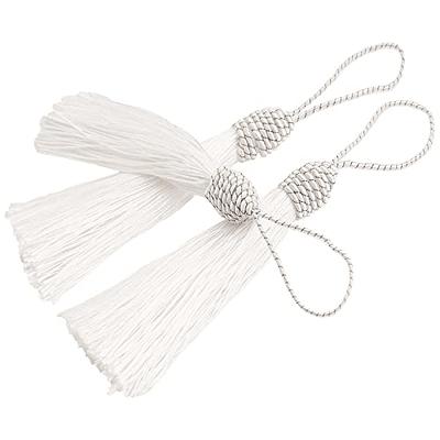 100Pcs 13cm Tassels Bookmark Tassels Silky Handmade Soft Craft Mini Tassels  with Loops for Bookmarks DIY