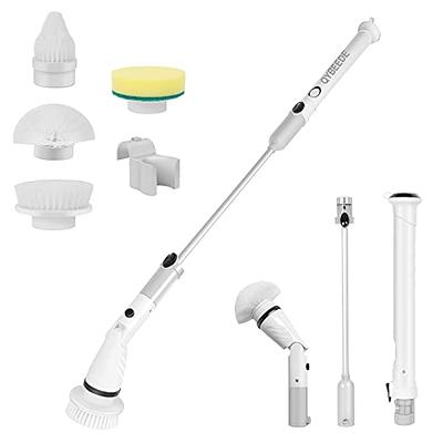 Tilswall Electric Spin Scrubber, Cordless Grout Shower 360 Power Bathroom Cleaner with 4 Replaceable Rotating Cleaning Brush