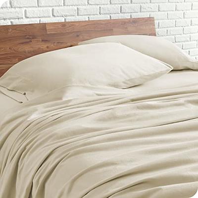 Bare Home Organic Cotton Jersey Fitted Sheet - Twin - Sand