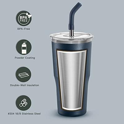RTIC 30 oz Road Trip Tumbler Double-Walled Insulated Stainless Steel Travel  Coffee Mug with Lid, Handle and Straw, Hot and Cold Drink, Portable