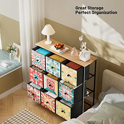 4-Tier Drawer Clothes Organizer Fabric Storage Dresser for Clothing