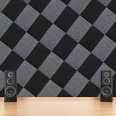 Fstop Labs Acoustic Panels, 2 x 12 x 12 Acoustic Foam Panels, Studio  Wedge Tiles, Sound Panels Wedges Soundproof Foam Padding Sound Insulation  Absorbing (12 Pack, Black) 