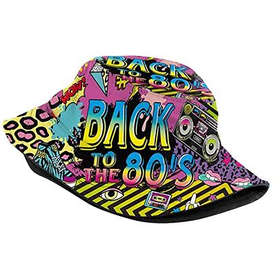 Hnjgno Fashion Retro 80s 90s Bucket Hat for Men Women Funny Summer