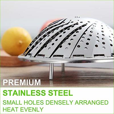 FOFAYU Vegetable Steamer Basket for Cooking, Stainless Steel Veggie Fish Food  Steamer Basket, Folding Expandable Steamers to Fit Various Size Pot - Yahoo  Shopping