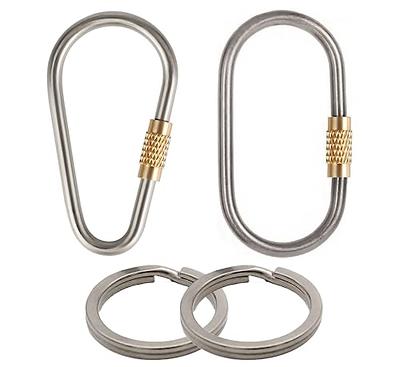 J452 Titanium Carabiner Clips with Titanium Rings,Key Chain for