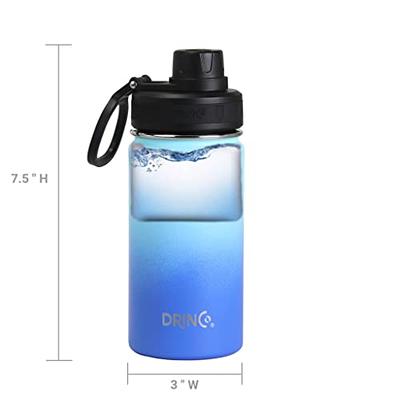 Han's Bottle Sports Water Bottle - 24 Oz, Straw Lid, Leak Proof, Vacuum  Insulated Stainless Steel, Double Walled, Thermo Mug,Black