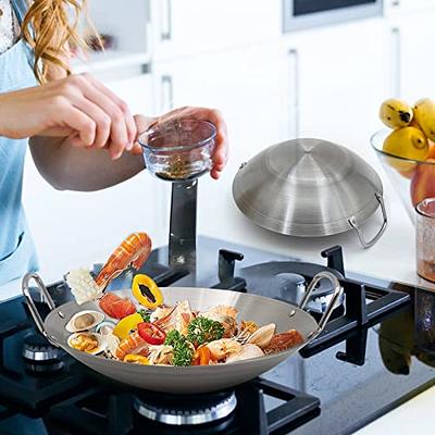 Big Wok Nonstick Frying Pan Stainless Pasta Serving Plate Honeycomb Steel  Induction Cooktop Small Woks Grilling