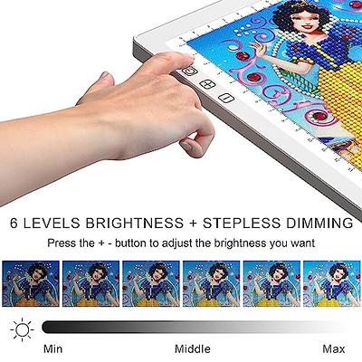 Rechargeable Tracing Light Box, LED Light Board A4 Size Portable, Slim  Tracking Pad Light Box, Light Pad for Diamond Painting Artists Drawing  Sketching Animation, Brightnes 