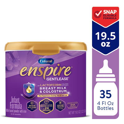 Enfamil Enspire Gentlease Infant Formula with Immune-Supporting  Lactoferrin, Brain Building DHA, Helps Reduce Spit-up, Reusable Tub,   Oz - Yahoo Shopping