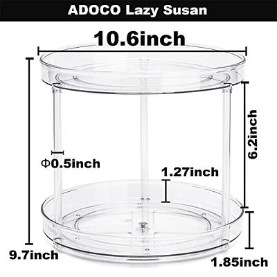 2 Tier Lazy Susan Bathroom Organizer, 9.25Inch Clear 360 Rotating Makeup  Organizer for Vanity, Skincare Organizers Perfume Organizer, Spice Rack  Organizer for Cabinet- Home Organization and Storage