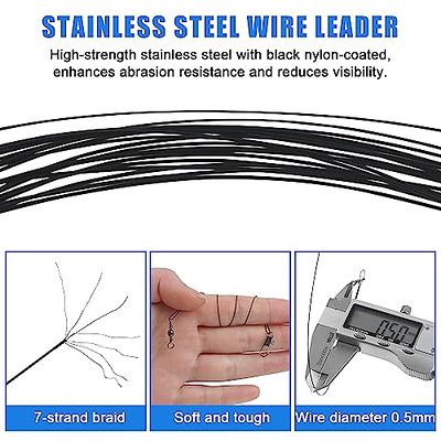 Fishing Leaders Saltwater,60pcs Stainless Steel Wire Leaders with Swivels  Snap High Strength Fishing Line Leader for Connect Fishing Tackle Lure Bait  Rig Hooks,6/8/10inch - Yahoo Shopping