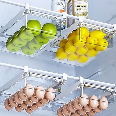 EOSVAROG Refrigerator Organizer Bins and Egg Container, 12” Fridge