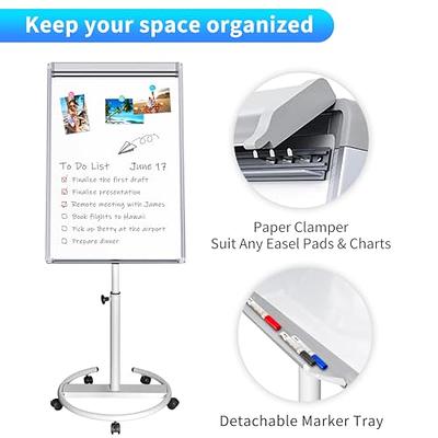 Mobile Dry Erase Board – 40x28 inches Magnetic Portable Whiteboard Stand  Easel White Board Flipchart Easel Board with 25 Sheets Paper Pad - Yahoo  Shopping