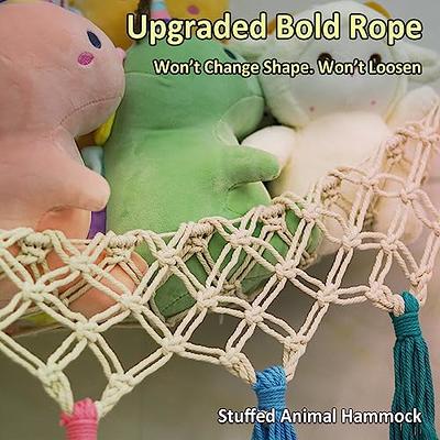  Jumbo Toy Hammock for Stuffed Animal Net Boho Macrame