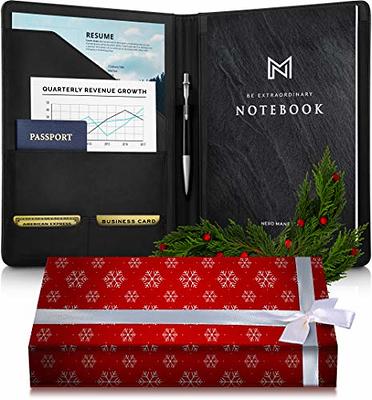 Calfinder Portfolio for Men, Zippered Vegan Leather Padfolio for Women,  Business Portfolio Organizer Folder, Professional Padfolio with A4 Notepad  Holder for Interview/Meeting, Office Gifts, Gray - Yahoo Shopping