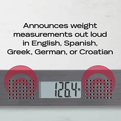 Digital Glass Scale with Stainless Steel Accents Clear - Taylor