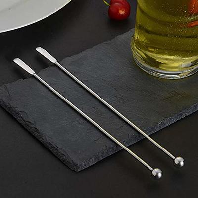 4 Pieces Swizzle Sticks Coffee Stirrers Cocktail Stirrer Stainless Steel  Coffee Beverage Stirrers Stir Cocktail Drink Swizzle Stick with Heart Shape