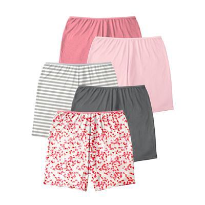 Plus Size Women's Cotton Boxer 5-Pack by Comfort Choice in Rose Heart Pack  (Size 7) Panties - Yahoo Shopping