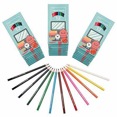 Enday Colored Pencils 12 Count, Pre-Sharpened Color Pencils for Kids and Adult, Art and School Supplies for Drawing, Pack of 144 Coloring Pencils