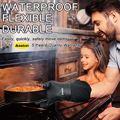 Oven Gloves 932f Heat Resistant Gloves, Cut Resistant Grill Gloves,  Non-slip Silicone Grill Gloves