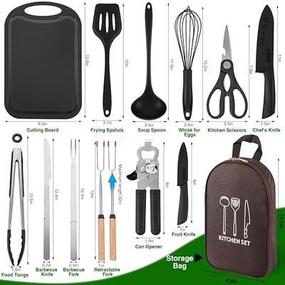 Wesqunie Camping Cookware Cooking Utensils Set - 14Pcs Camping Kitchen  Utensils, Portable Outdoor Camping Essentials Accessories, Stainless Steel  & Silicone, Camping Gear Equipment for RV Picnic Grill - Yahoo Shopping