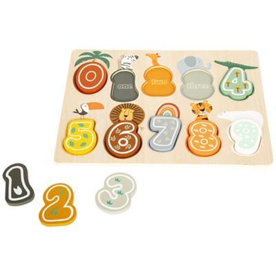 Toyventive toyventive wooden peg learning puzzles for toddlers 1-3 years -  6 pack with wire puzzle holder rack organizer for kids, dinos