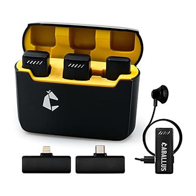 Wireless Lightning Vlogging Lapel Microphone with Charging Case