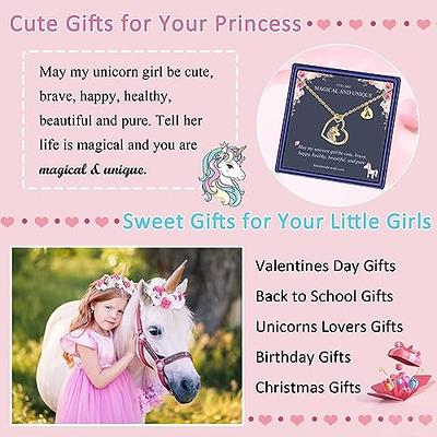 STORUP Unicorns Gifts for Girls Necklaces - Unicorn Necklace for Girls Teen Girls  Gifts S Initial Unicorn