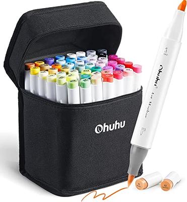 Ohuhu Markers for Adult Coloring Books: 64 Colors Art Markers Dual