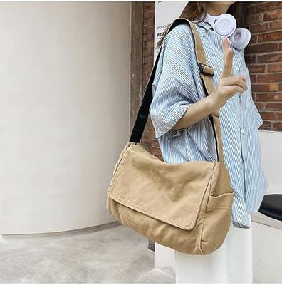 Messenger Bag for Women Canvas Crossbody Bag Vintage Crossbody Bags  Aesthetic Tote Bag Cute Tote Bag (Brown) - Yahoo Shopping