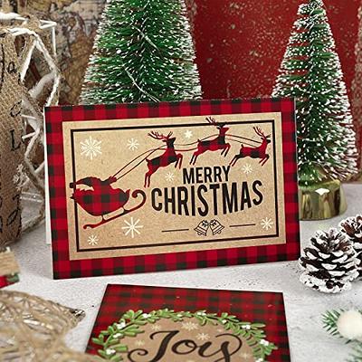 Christmas Stickers for Envelopes Holiday Labels 500PCS Black & Gold Seals  Faux Glitter for Holiday Christmas Party Decoration