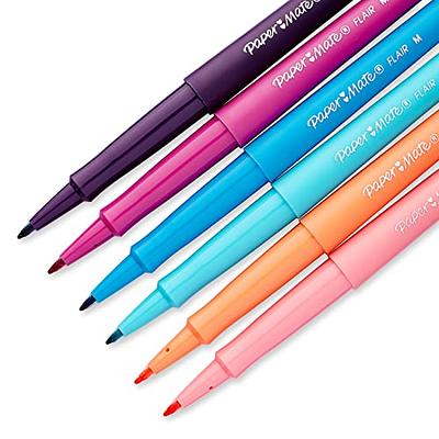 Paper Mate Flair Felt Tip Pens, Medium Point, Special Edition Tropical  Vacation, Pack of 12 (1979425) & Flair Felt Tip Pens, Medium Point (0.7mm)