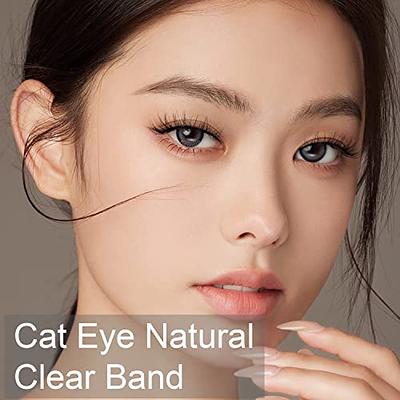 Cluster Lashes Natural Look, Wispy Manga Eyelash Extensions Strip, Cat Eye  Lashes With Transparent Stem Short Anime Korean Makeup False Eyelashes -  Temu