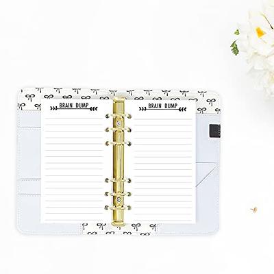 Personal Brain Dump Planner Insert Refill, 3.74 x 6.73 inches, Pre-Punched  for 6-Rings to Fit Filofax, LV MM, Kikki K, Moterm and Other Binders, 30  Sheets Per Pack - Yahoo Shopping