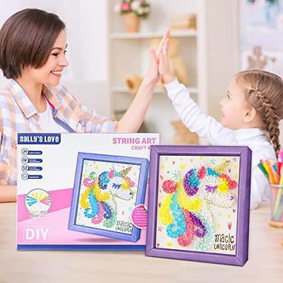 Dan&Darci Art Craft Kit for Kids - Unicorn & Star String Art Set for Girls  & Boys Ages 8-12 - Arts and Crafts Gifts