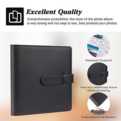  Photo Album with Writing Space for Fujifilm Instax Mini Camera,  Leather Cover, 64 Pockets Instax Photo Album Polaroid Photo Albums Book for  Fujifilm Instax Mini 12 11 9 40 Evo Instant